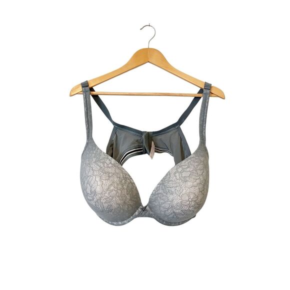 Cacique Light Teal Lace Boost Plunge Adjustable Straps Bra Size‎ 44DD 44E - Picture 1 of 4